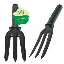 Рыхлитель-вилка, зеленая ручка, 24 см