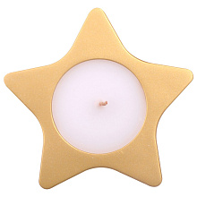 Свеча декоративная с подсвечником Звезда, 11х11х2 см