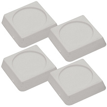 Антивибрационные подставки для стиральных машин и холодильников. 4 шт. (квадратные, белые)