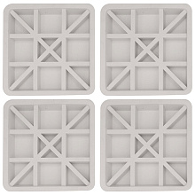 Антивибрационные подставки для стиральных машин и холодильников. 4 шт. (квадратные, белые)