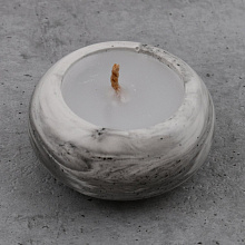 Свеча декоративная с подсвечником Сфера, 6,5х6,5х3 см