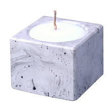 Свеча декоративная с подсвечником Куб, 5х5х4 см