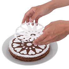 Трафареты для торта, набор 6 шт, диаметр 17,5 см