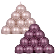 Свеча декоративная Пирамида-пузырьки, 7х7х5 см