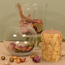 Свеча декоративная Бабочки, 7х7х9 см
