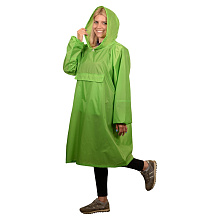 Плащ-дождевик с карманом-клапаном (универсал), XS-XXL (зеленый), мод. Компакт
