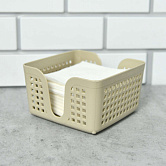 Салфетница Лофт квадратная (латте), 15х15х8,5 см