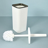 Набор для WC РИФ (белый/серебро), 10х10х33,5 см