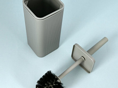 Набор для WC "РИФ" (серый), 10х10х33,5 см