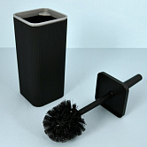 Набор для WC РИФ (черный/серебро), 10х10х33,5 см