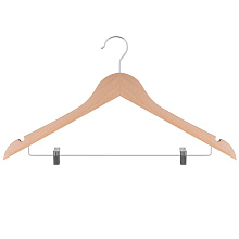 Вешалка-плечики с 2 прищепками, размер 44-46. (натур.цв.)