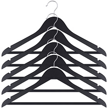 Вешалка-плечики, размер 44-46, набор 5шт.(черн.цв.)