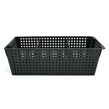 Органайзер Лофт прямоугольный с перегородками. Размер 29,7х13х9,6 см, объем 3л (серый)