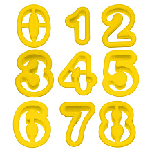 Формы для печенья, 9 цифр, Знаменательные Даты, 3,5x4,5 см