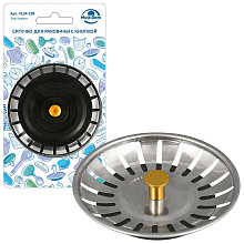 Ситечко для раковины с кнопкой, диаметр 7,5 см