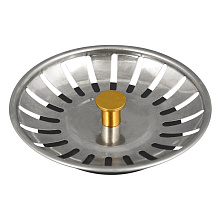 Ситечко для раковины с кнопкой, диаметр 7,5 см