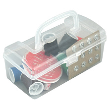 Набор для шитья в футляре 43 предмета, размер футляра для хранения 12х5,5 см