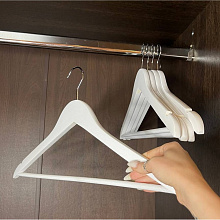 Вешалка-плечики, размер 44-46, набор 5шт.(белый цв.)