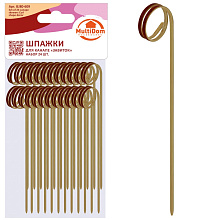 Шпажки для канапе Завиток, 12 см, 24 шт (красный)
