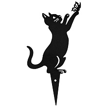Фигурка садовая Кошка с бабочкой, 39х18,5 см