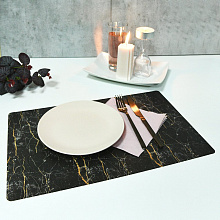 Салфетка на стол декоративная Черный мрамор, 43х28 см