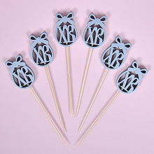 Топпер для украшения ХВ. Набор 6 шт, 12,5 см.