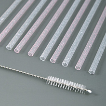 Трубочки для коктейля Блестки, 10 шт с ершиком, 25 см