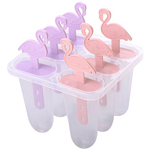 Формы для мороженого Фламинго, 6 ячеек, 12,5х14х11 см