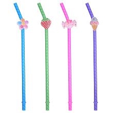 Трубочки для коктейля Ледяные спиральки. Набор 4 шт, 25 см.