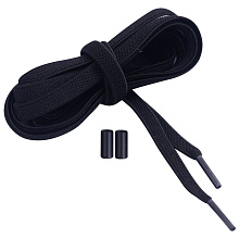 Шнурки резинки с фиксатором широкие. 100 см 1 пара