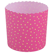 Форма для выпечки кулича бумажная Горошек. Набор 3 шт. Диаметр 9см, высота 9см.