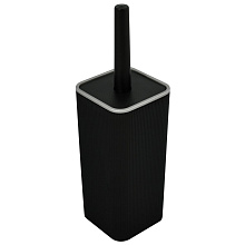 Набор для WC РИФ (черный/серебро), 10х10х33,5 см