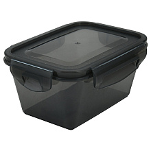 Контейнер герметичный прямоуг. 0,8л (дымчатый), 17х12х8,3 см