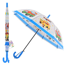 Зонт детский Любимые машинки, полуавтоматический, диаметр 80 см