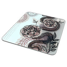 Доска разделочная, подставка под горячее Тайны джунглей, 18х18 см, 18x18x0.5см