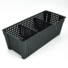 Органайзер Лофт прямоугольный с перегородками. Размер 29,7х13х9,6 см, объем 3л (серый)