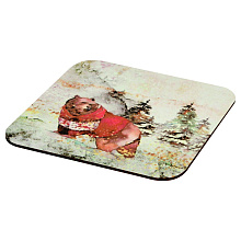 Подставка под горячее С Новым годом! Наилучшего Вашей семье!, 14,5*14,5см