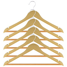 Вешалка-плечики, размер 44-46, набор 5шт.(натур.цв.)