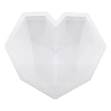 Силиконовая форма для муссовых тортов Драгоценное сердце, 20х22х5,5 см