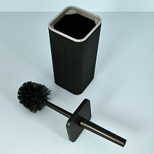 Набор для WC РИФ (черный/серебро), 10х10х33,5 см