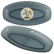 Тарелка Basilic (шерл) 24,5х12,5х2,5 см.