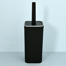 Набор для WC РИФ (черный/серебро), 10х10х33,5 см