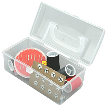 Набор для шитья в футляре 43 предмета, размер футляра для хранения 12х5,5 см