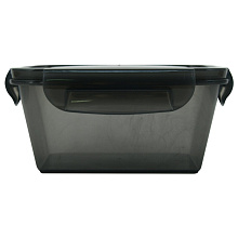 Контейнер герметичный прямоуг. 0,8л (дымчатый), 17х12х8,3 см