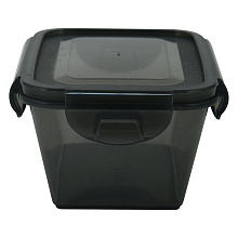 Контейнер герметичный прямоуг. 0,8л (дымчатый), 17х12х8,3 см