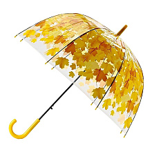 Зонт Желтые листья, полуавтоматический, диаметр 80см