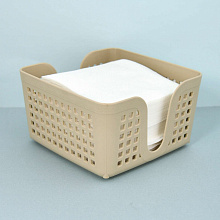 Салфетница Лофт квадратная (латте), 15х15х8,5 см