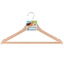 Вешалка-плечики, размер 44-46. (антискольз.греб./натур.цв)