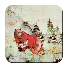 Подставка под горячее С Новым годом! Наилучшего Вашей семье!, 14,5*14,5см