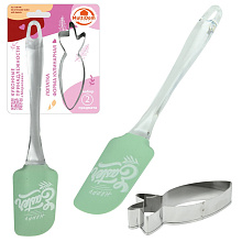 Кухонные принадлежности Морковка. Набор из 2 предметов (лопатка 25x5 см, форма кулинарная 11х3,5х0,5 см.)